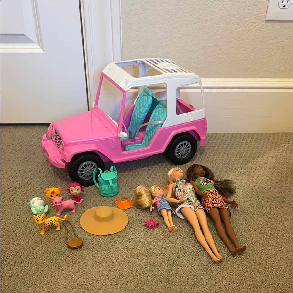 Barbie Pink and White Beach Adventure Doll Set